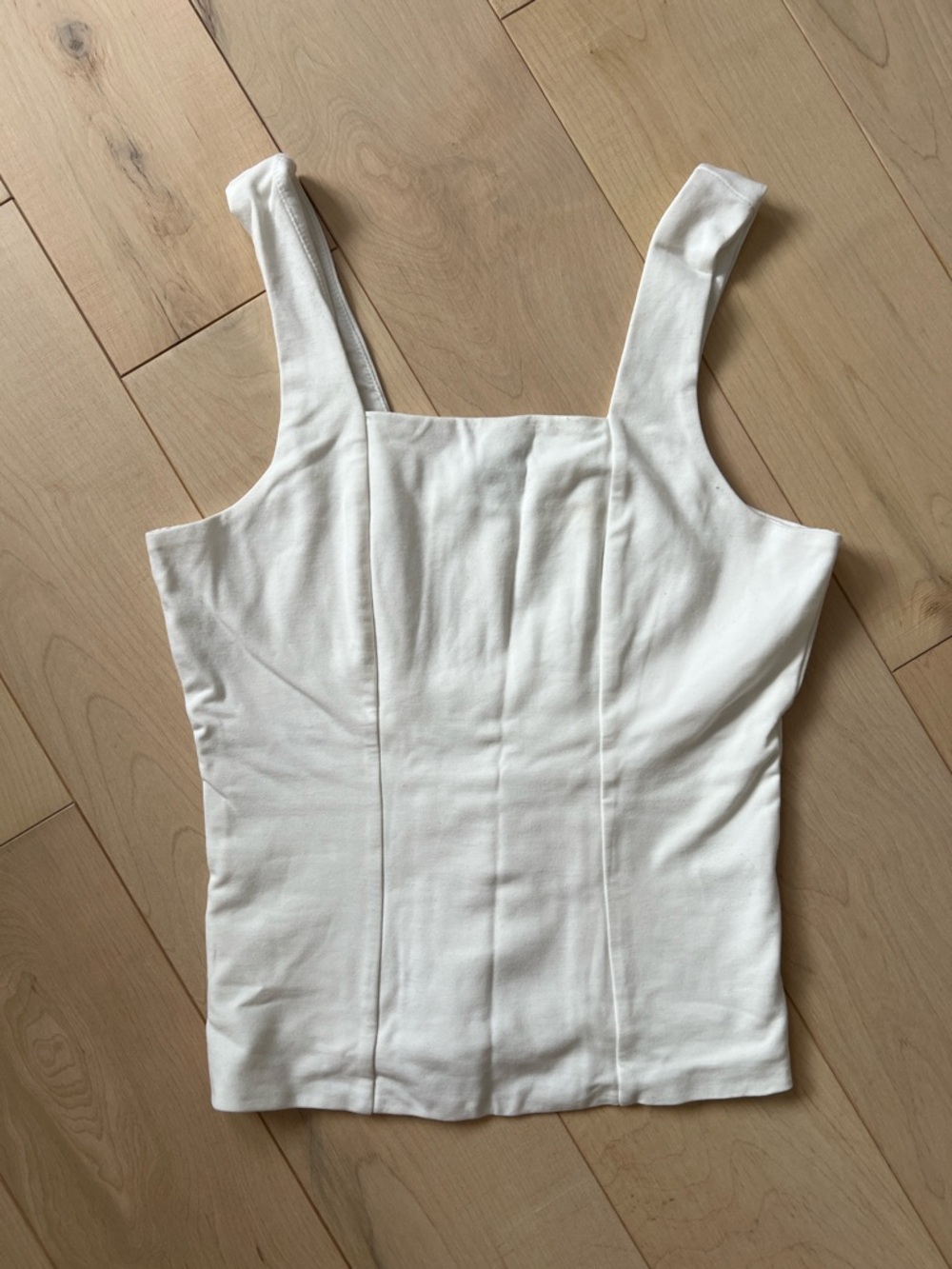 RW&CO. White Square-Neck Tank